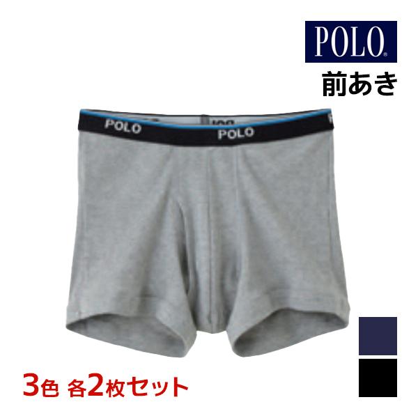 3色2枚ずつ 6枚セット POLO ポロ ボクサーブリーフ 前あき パンツ グンゼ GUNZE | GUNZE