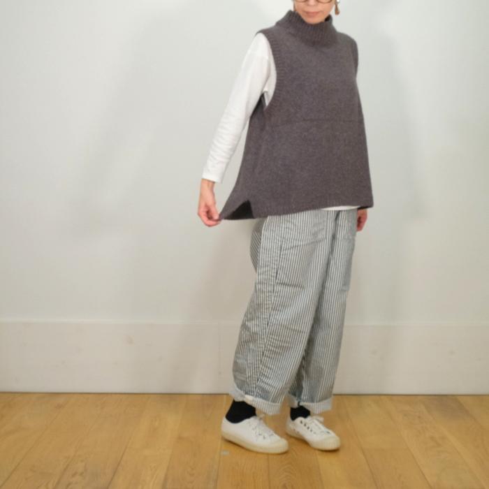 mao made マオメイド NEWヤクフィール モックネック ほんのりAライン 