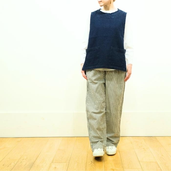 ブロカントBrocante ジャガードデニム ポッシュブトン ジレ 38-279Z