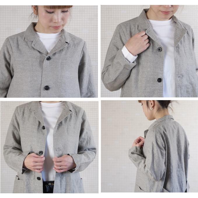 SALE20%OFF】prit プリット リネンライトデニム ショップ コート 61903 
