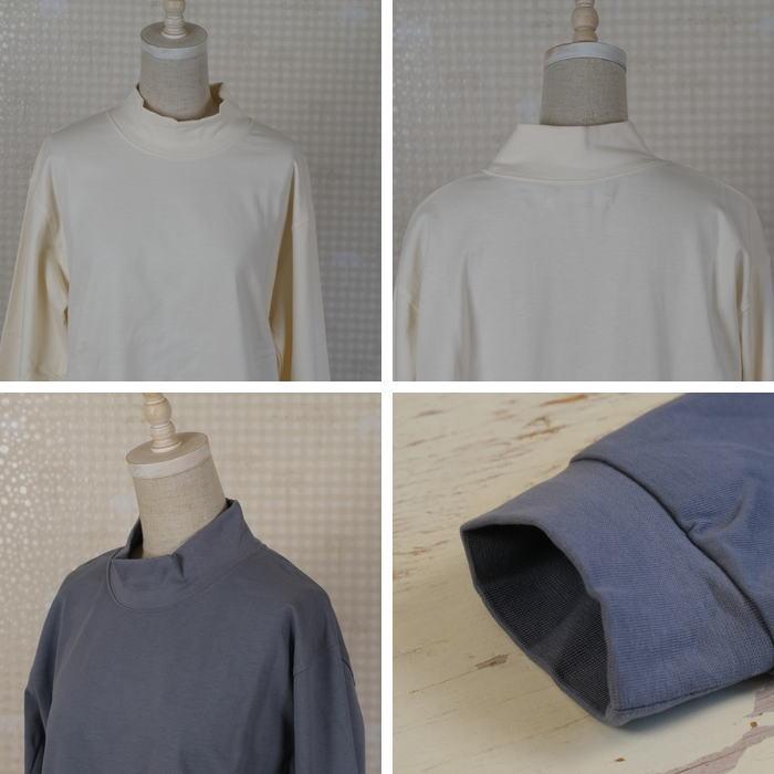 【SALE30%OFF】NATURAL LAUNDRY　ナチュラルランドリー クラシック度詰め天竺 モックネック プルオーバー オフタートル 7214C-017｜mother-shop2｜11