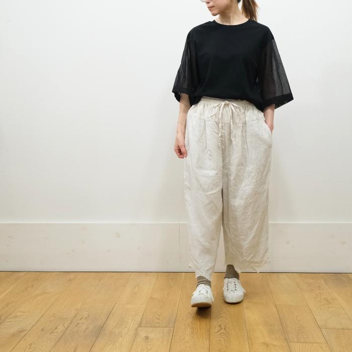 ガーゼ Gauze# ワイドパンツ スカラップ レース ANTIQUE SCALLOPED