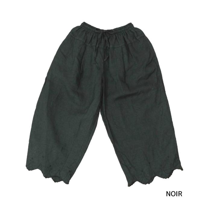 ガーゼ Gauze# ワイドパンツ スカラップ レース ANTIQUE SCALLOPED
