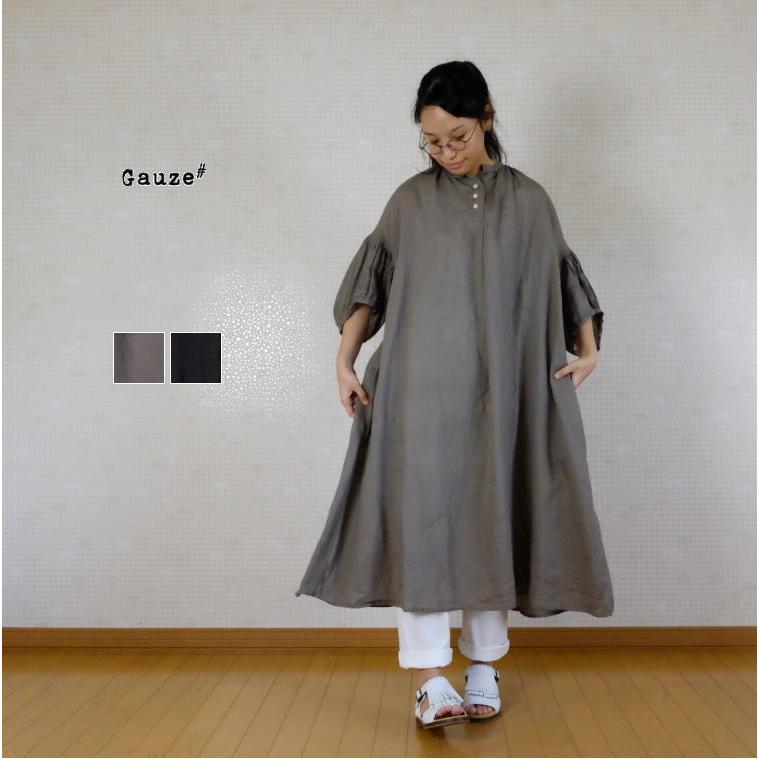 SALE30%OFF】Gauze#(ガーゼ)ギャザースリーブ アンティーク ワンピース