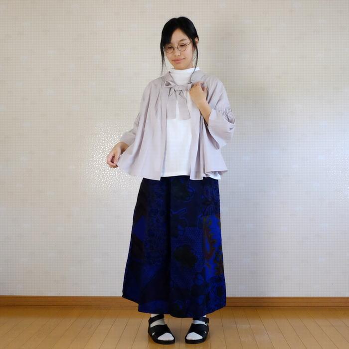 SALE30%OFF】 Gauze#(ガーゼ)アンティークリボン 2WAYブラウス G622