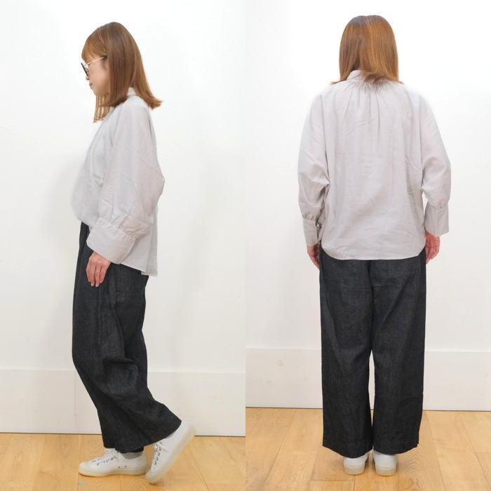 Gauze# ガーゼ ライトデニム アトリエ パンツ G899 日本製 レディース ワイドパンツ : motherヤフー店 - 通販 ...