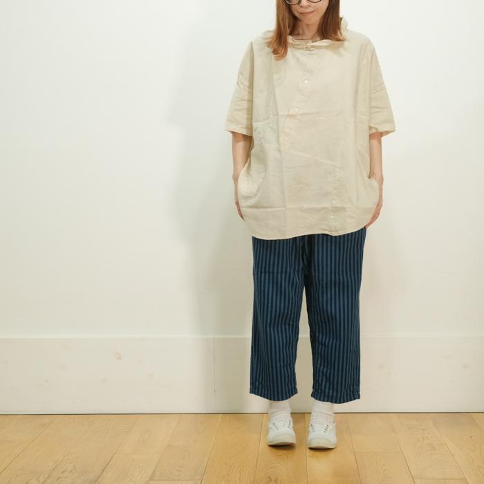 TIGRE BROCANTE ティグルブロカンテ ミックスソリッド シャツ OP TIGRE BROCANTE ティグルブロカンテ ミックスソリッド シャツ OP
