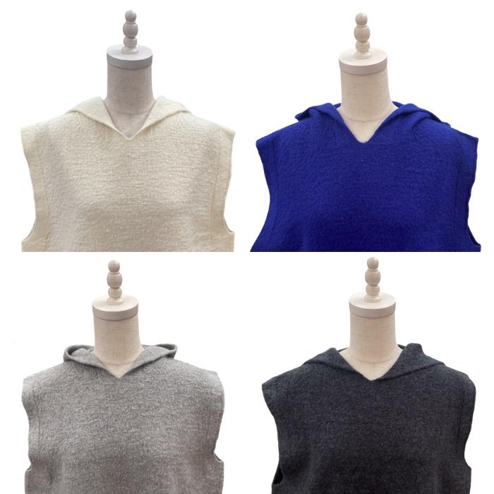 SO エスオー 2/30強縮ニット フードベスト ベスト SJ-0015 日本製