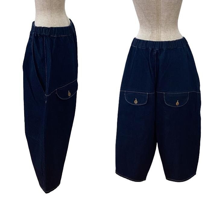 tumugu ツムグ 12ozコットンリネンデニム ティンカーパンツ TB24314