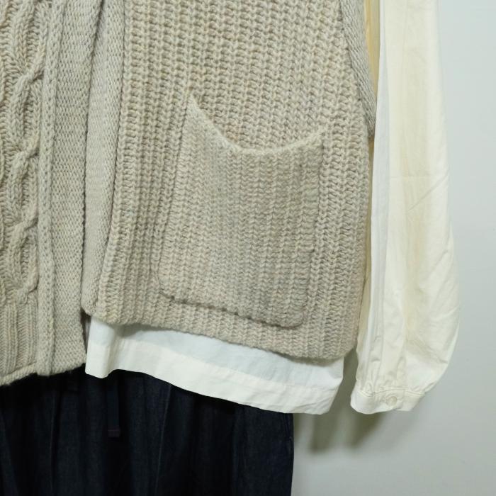 SALE20%OFF】ツムグ tumugu ミックスケーブルニット 2way ベスト