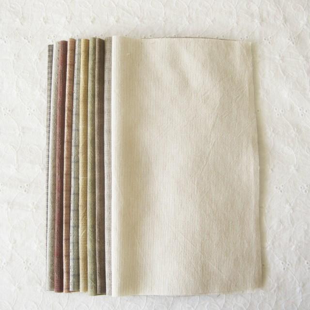 パッチワーク用生地 カットクロス 国産先染めチェック10枚セット