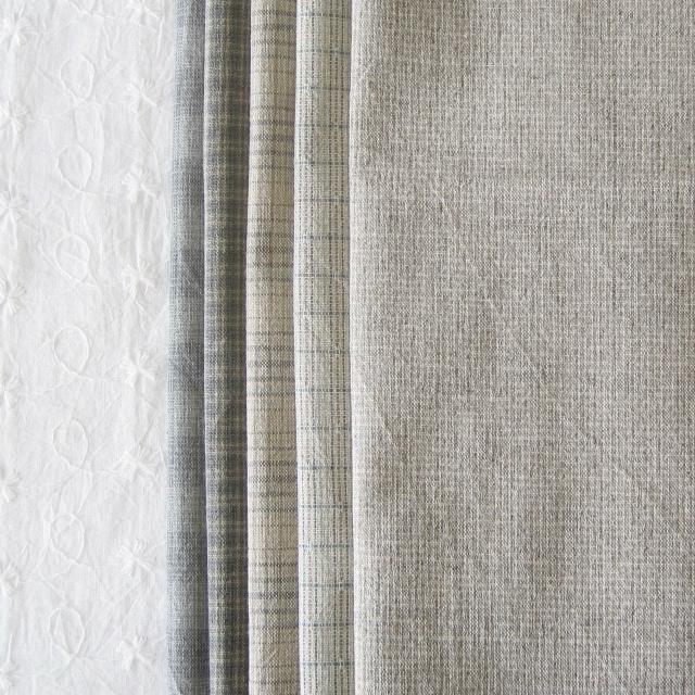 パッチワーク用生地 カットクロス 国産先染めチェック同系色5枚セット