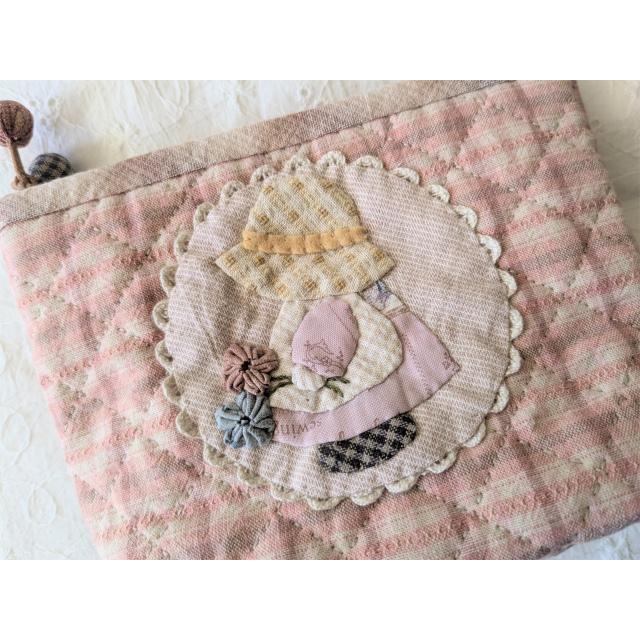 パッチワークポーチ完成品 スーちゃんのポーチ 完成品 手作りポーチ