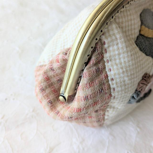 パッチワークポーチ完成品 スーちゃんのがま口 完成品 がま口ポーチ