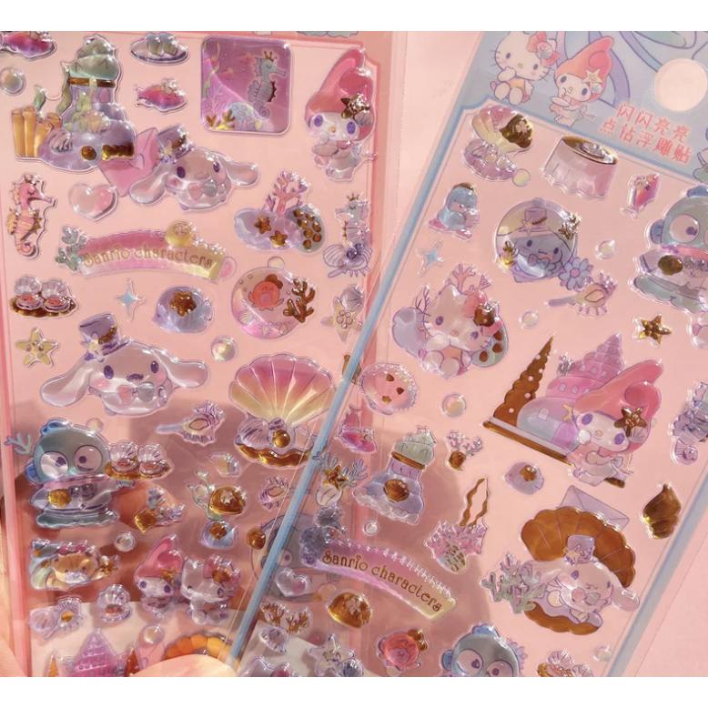 サンリオキャラクター ドロップシール うるちゅる プチドロップ風