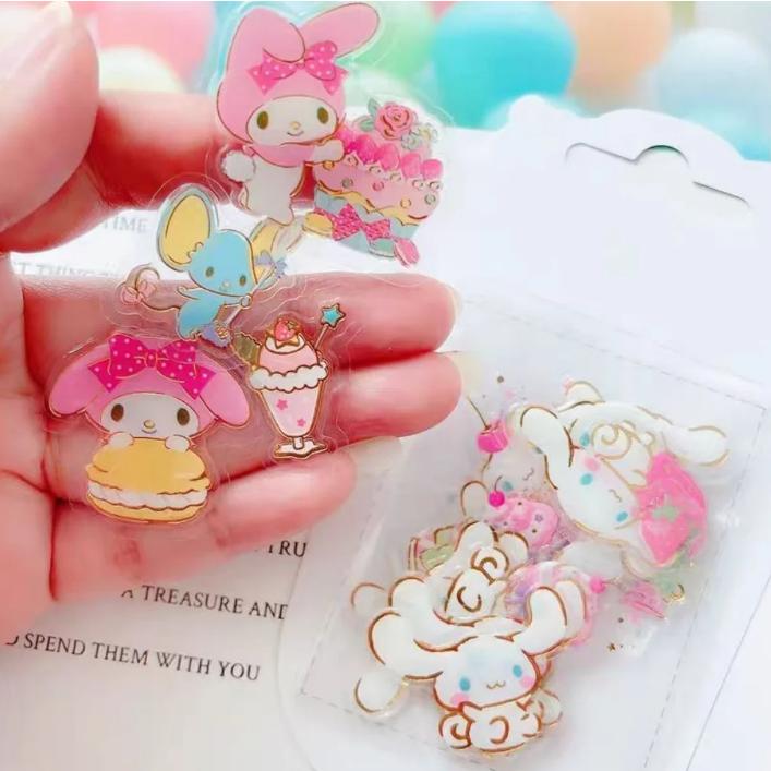 サンリオキャラクター フレークシール 金箔押し シールフレーク ハロー
