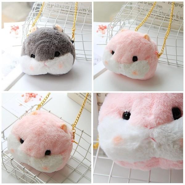 ハムスター ショルダーバッグ ポシェット 可愛い ふわふわ