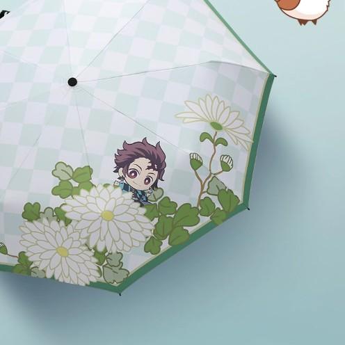 鬼滅の刃 傘 折り畳み傘 8本骨 晴雨兼用 日傘 UVカット 遮光 炭治郎 善