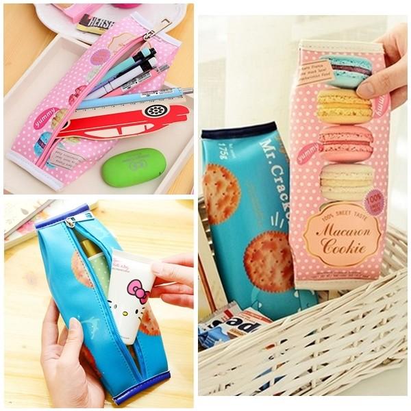 ペンケース マカロン ビスケット柄 おしゃれ かわいい ステーショナリー 薄型 小物入れ 化粧ポーチ ペンポーチ 原宿系 ユニーク 可愛い 新学期 選べる全2種 Pencil Case002 もっちもち本舗 通販 Yahoo ショッピング