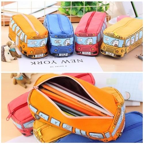 ペンケース スクールバス型 帆布 おしゃれ かわいい ステーショナリー ファンシー雑貨 小物入れ ペンポーチ 原宿系 新学期 女子 ユニーク 可愛い 選べる全4種 Pencil Case004 もっちもち本舗 通販 Yahoo ショッピング