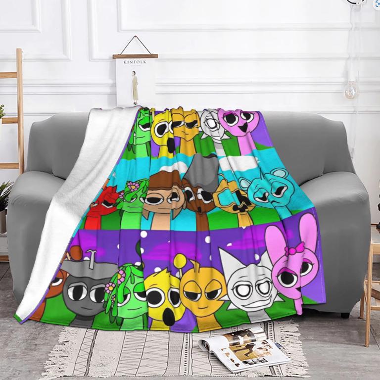 スプランキー ブランケット ひざ掛け 毛布 SPRUNKI ゲーム 音楽