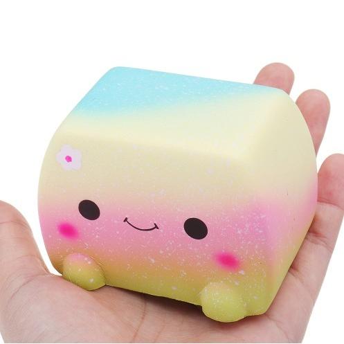 スクイーズ 豆腐 レインボー ギャラクシー てづくり豆腐 可愛い