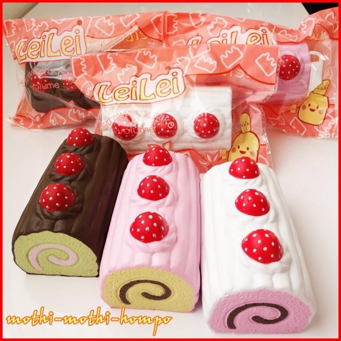 スクイーズ スイスロール ケーキ いちご スイーツ｜可愛い ふわふわ