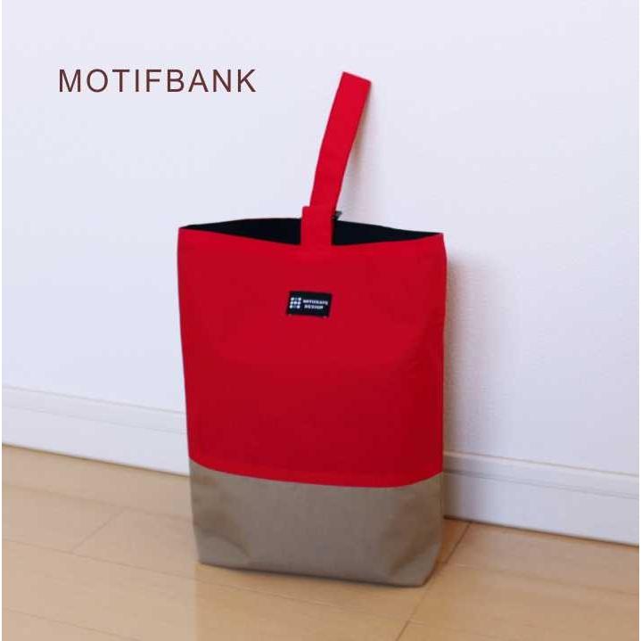 撥水シューズバッグ ツートンカラー 赤ｘベージュ 撥水防水生地 裏地付き 軽量 Mcz905 S Motifbank 通販 Yahoo ショッピング