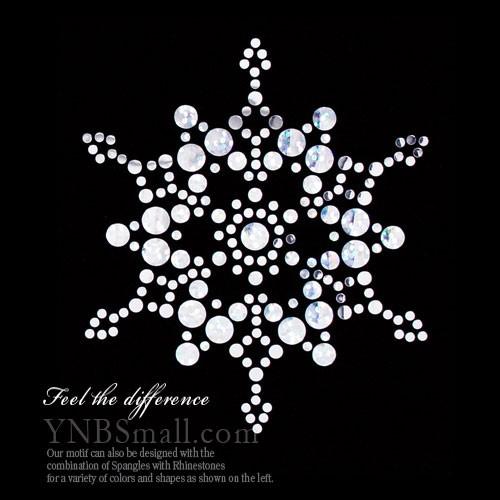 スパングル 雪の結晶デザイン Snow Cristral スパンコールモチーフ アイロン接着 Mサイズ Ysp719 Motifbank 通販 Yahoo ショッピング