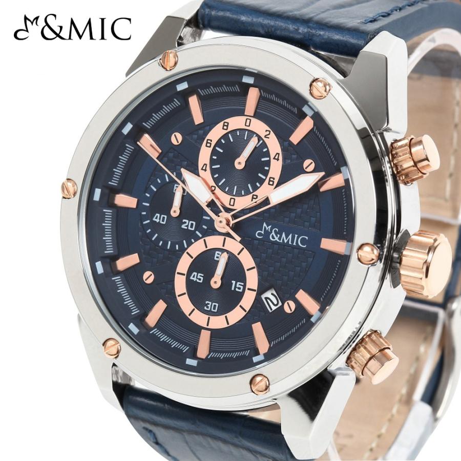 腕時計 メンズ腕時計 ブランド クォーツ おしゃれ ビジネス カジュアル クロノグラフ クロコ調 レザー ベルト Mic Gc001 Mic Gc001 Motions Yahoo 店 通販 Yahoo ショッピング