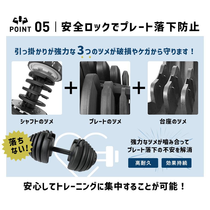可変式ダンベル 【 ダイヤル回転式モデル 24kg 1個 】 当店限定