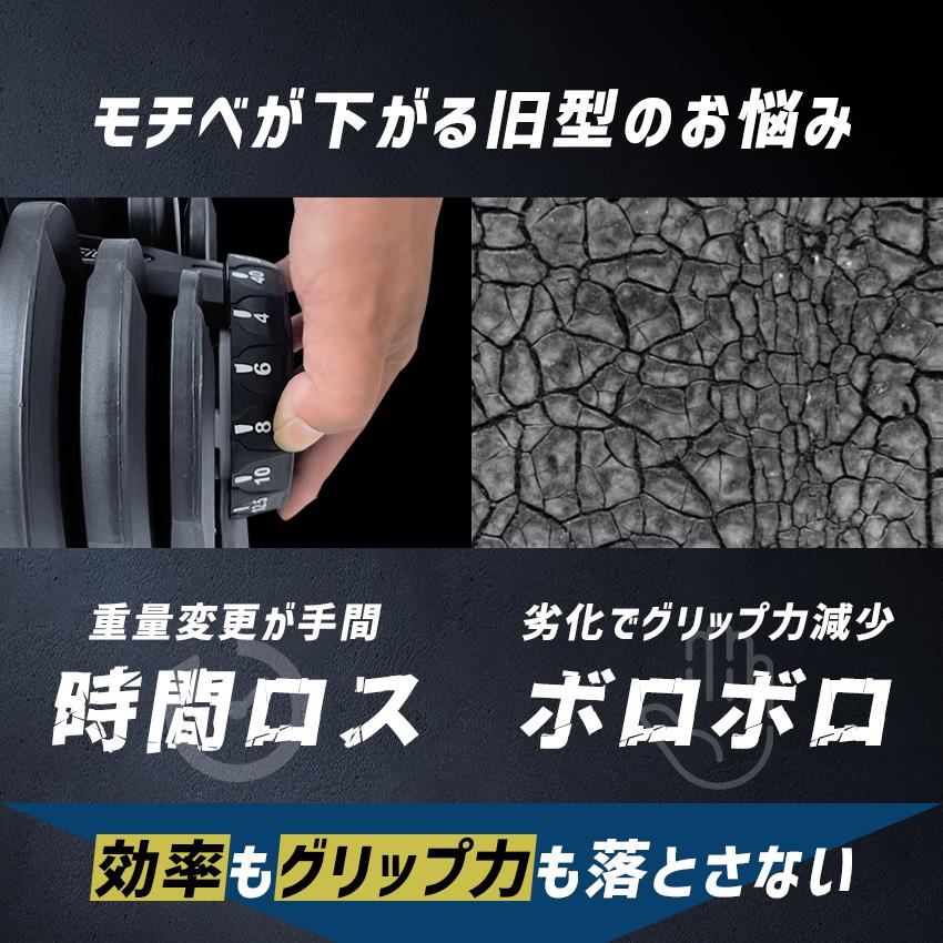 可変式ダンベル 【 ダイヤル回転式モデル 24kg 1個 】 当店限定