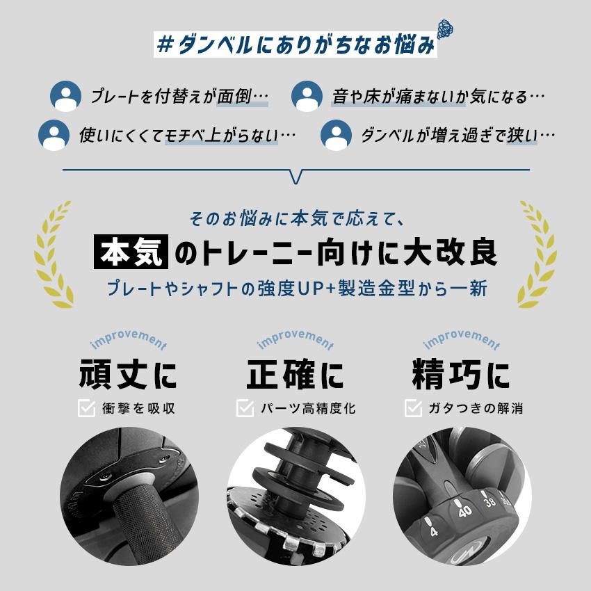 可変式ダンベル 【 ダイヤル回転式モデル 24kg 1個 】 当店限定 