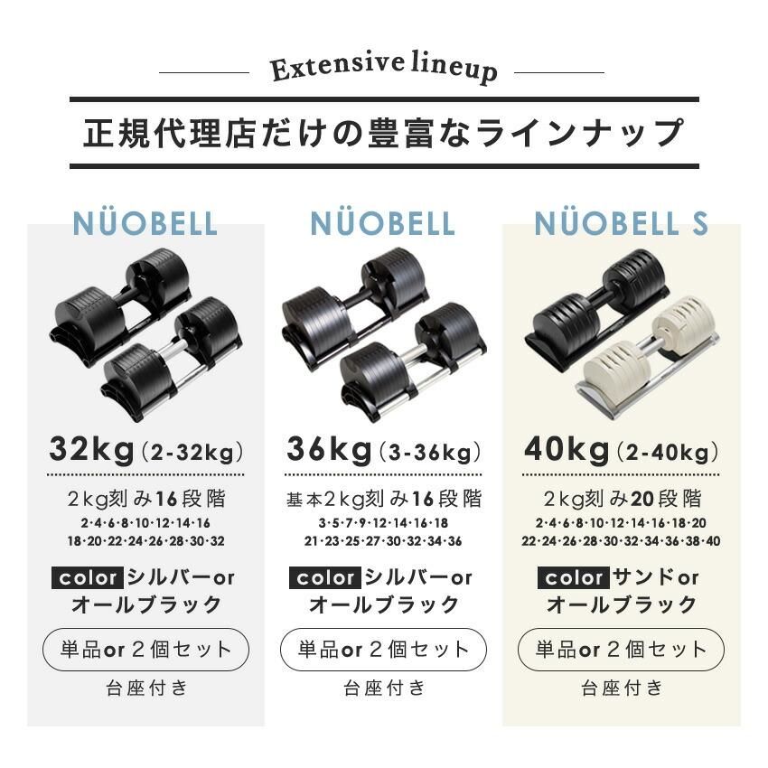 NUO フレックスベル 可変式ダンベル 36kg 2個 セット NUOBELL 2kg刻み