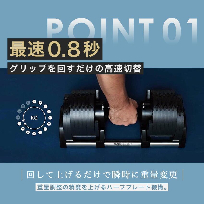 NUO フレックスベル 可変式ダンベル 36kg 2個 セット NUOBELL 2kg刻み