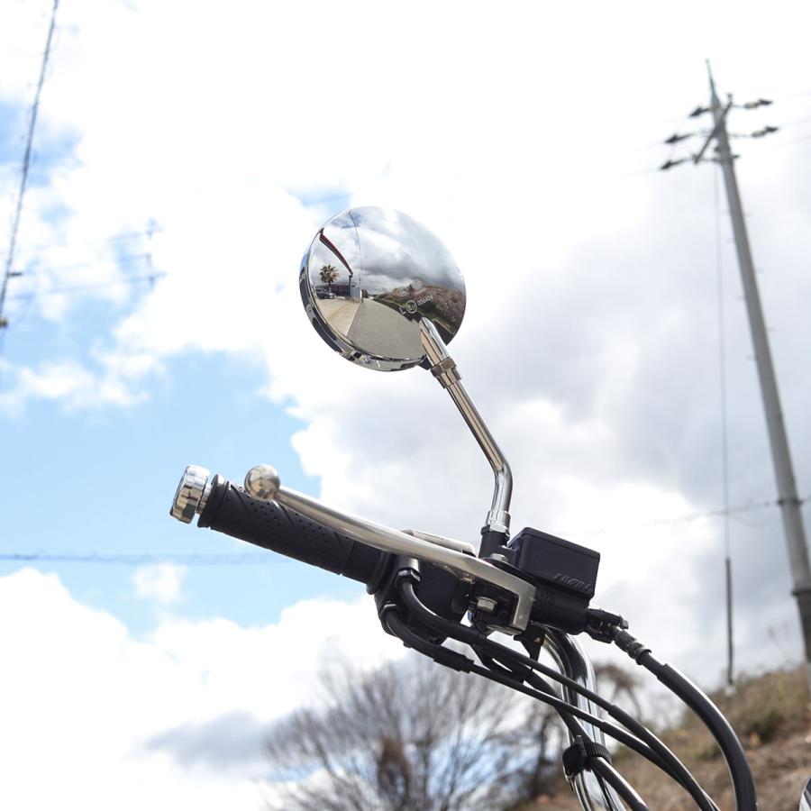Z2タイプ ミラー ショートアーム 左右セット M10 正ネジ 凸面鏡 鏡面 