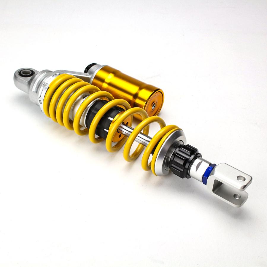 クロームメッキ サスペンション 取り付け工具付き リアサス リアサスペンション 320mm コの字取付 ダンパー プリロード