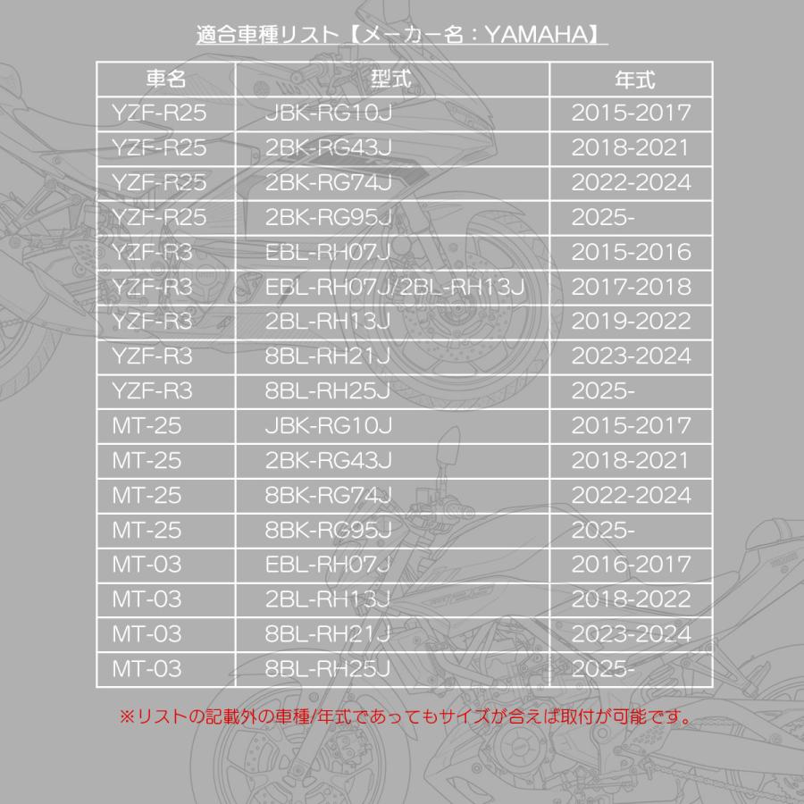 ヤマハ発動機 フレームキャップ YZF-R25 YZF-R3 MT-25 MT-03 アルミ製