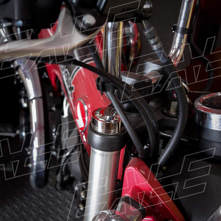 フロントフォーク トップキャップ ステンレス ドレスアップ カスタム シルバー ホールヘッド 2個セット TH0118 | ブランド登録なし | 04