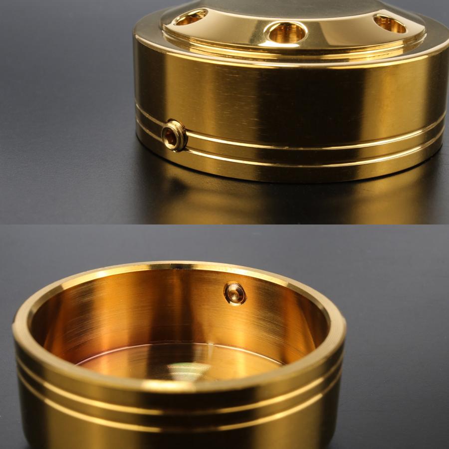 フロントフォーク トップキャップ ステンレス ドレスアップ カスタム ゴールド ホールヘッド 2個セット TH0119 | ブランド登録なし | 02