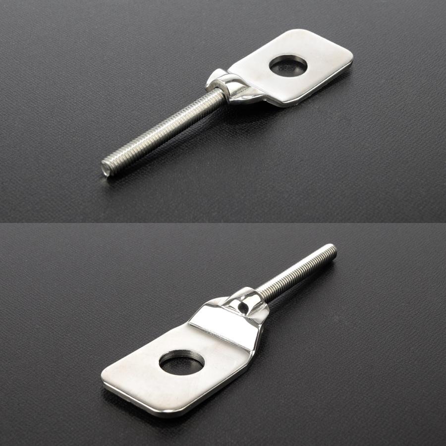 M12アクスルシャフト用 ドライブチェーン アジャスター ボルト部 M6 P1.0 チェーン調整 シルバー 2個セット TH0410 | ブランド登録なし | 02
