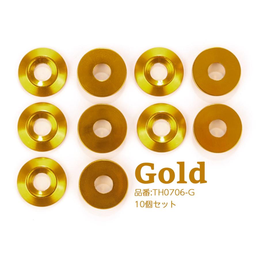 M6 ワッシャーセット 外径18mm フジツボ型 アルミワッシャー 皿ボルト用 10個セット TH0706 | ブランド登録なし | 16