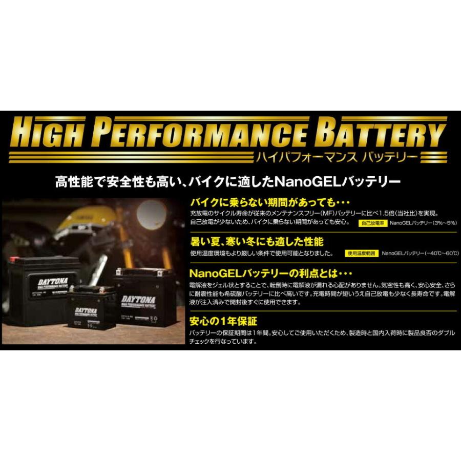 DAYTONA（デイトナ） ハイパフォーマンスバッテリー（DYT9B-4）MF