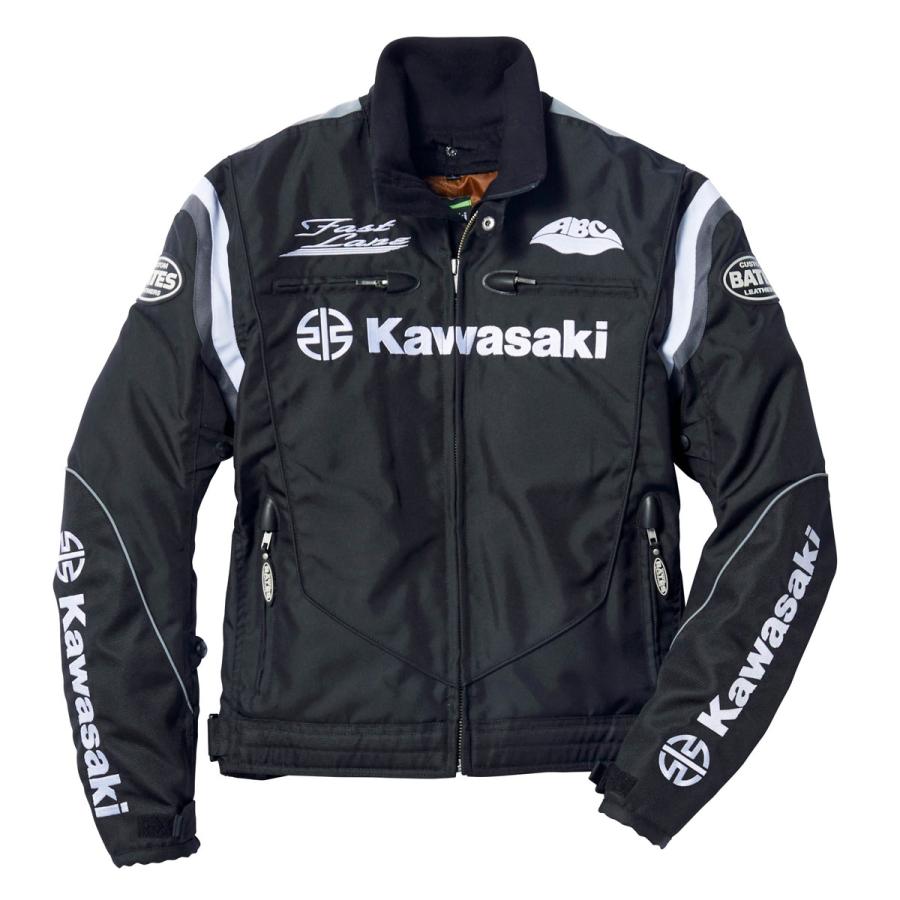 BATES 3シーズンブラックジャケット カワサキ（Kawasaki） カワサキ×BATES ナイロン3シーズンジャケット