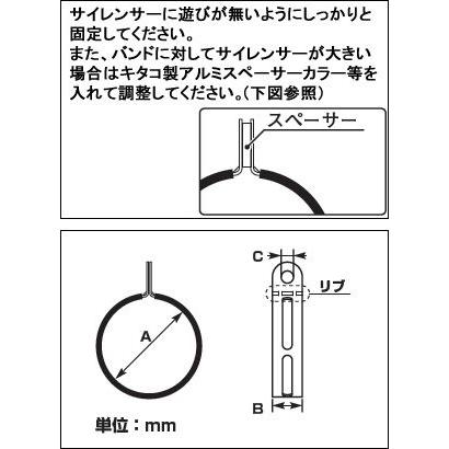 KITACO（キタコ） コンビニパーツ サイレンサーバンド（ステンレス