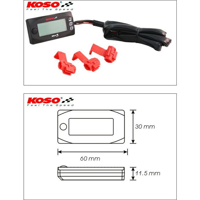 KN企画 KOSO Mini3デジタル（外気温＆電圧＆時計） KS-M3-AVC｜moto-jam｜03