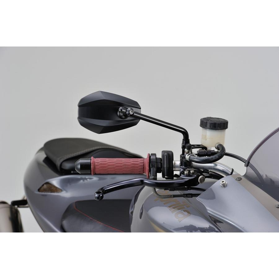 ののんこ DAYTONA（デイトナ） ハイビジミラー EDGE ブラック（ロー）M10正ネジ