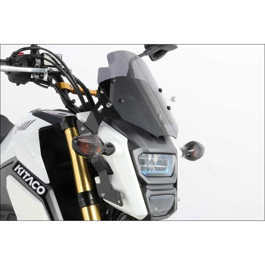 KITACO エアロバイザー(スモークタイプ)/GROM(16年-)[JC61 KITACO エアロバイザー(スモークタイプ)/GROM(16年-)[JC61