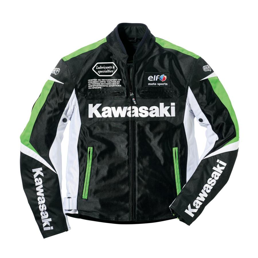 スーベニアジャケット カワサキ（Kawasaki） カワサキ×elf ライディングメッシュジャケット