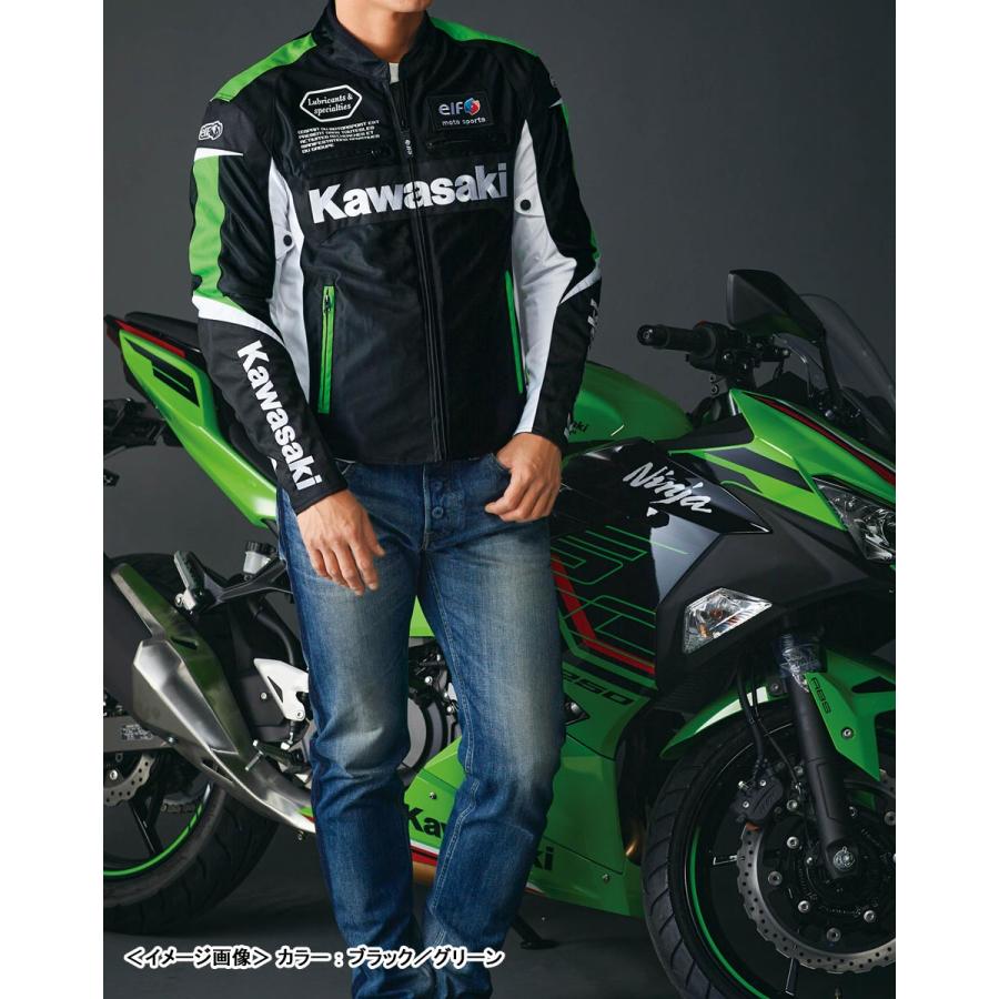 カワサキ（Kawasaki） カワサキ×elf ライディングメッシュジャケット